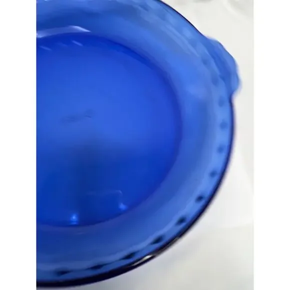 Vintage Pyrex Original Cobalt Blue Fluted Pie Baking Plate 229 9.5” Glass Dish - Picture 9 of 9